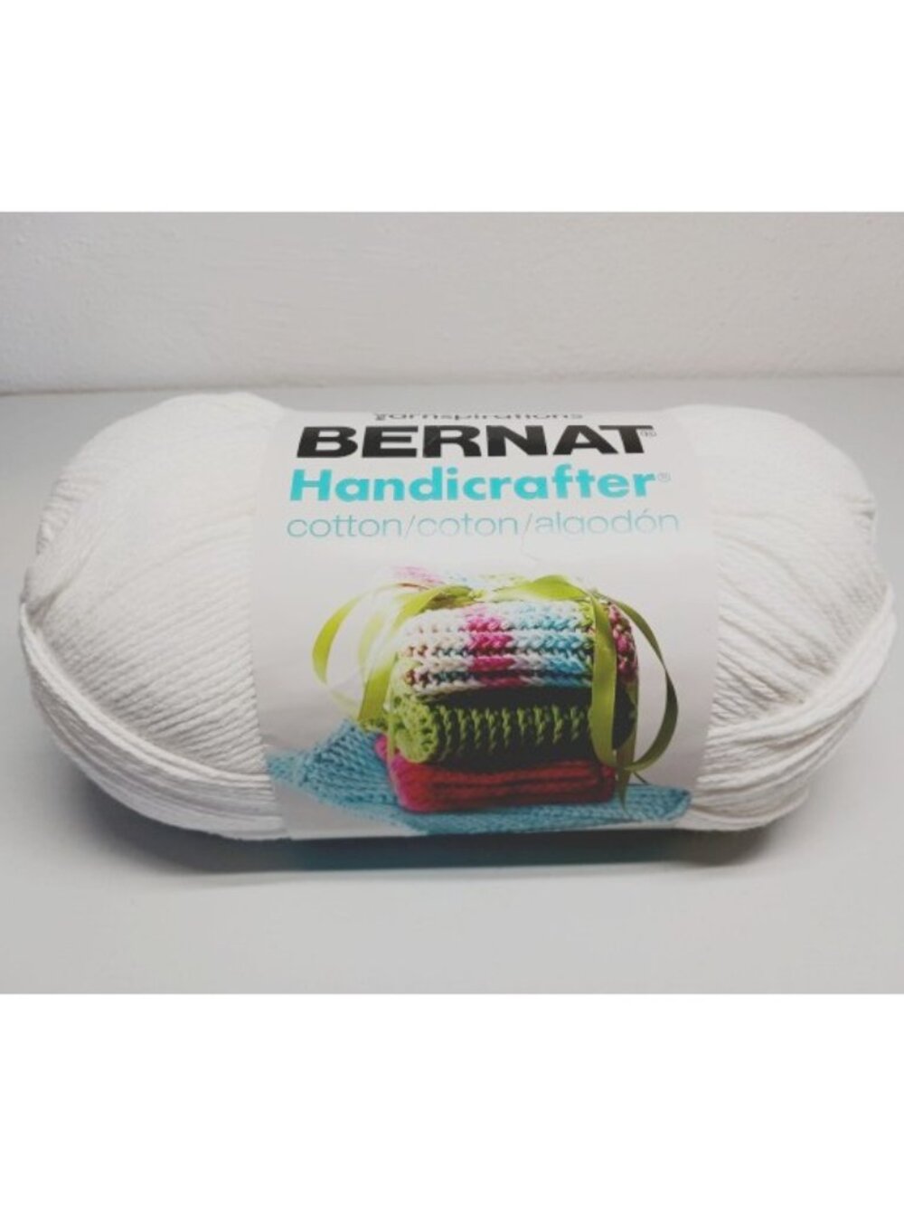 Bernat Handicrafter Cotton Medium size yarn, White